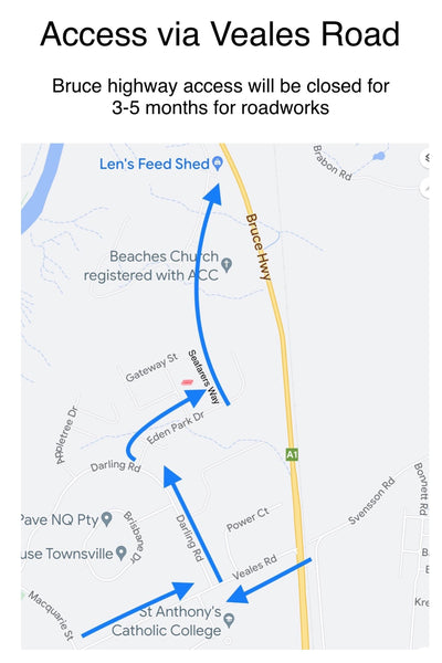 Access to Jensen Store via Veales Road for roadworks