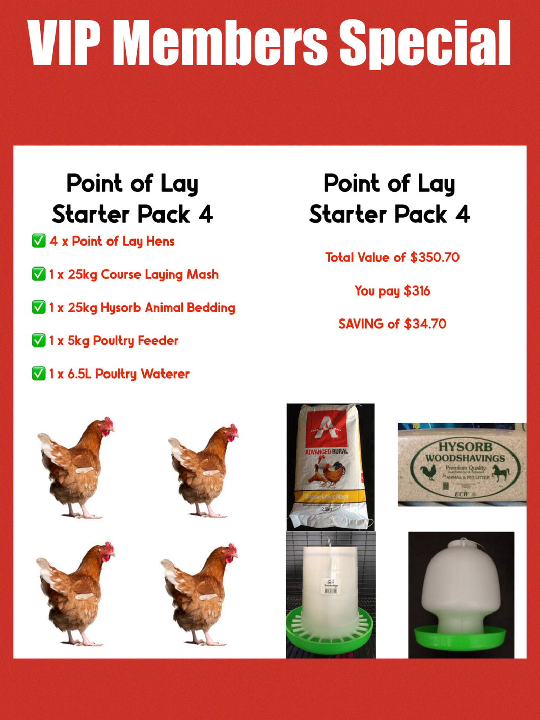 Point of Lay Starter Pack - 4pk