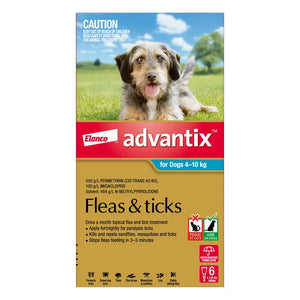 Advantix Med Dog 4-10kg 6pk