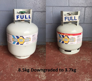 Gas Swap Downgrade 8.5kg Empty to Full 3.7kg