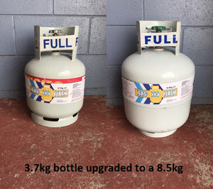 Gas Swap Upgrade 3.7kg Empty to Full 8.5kg