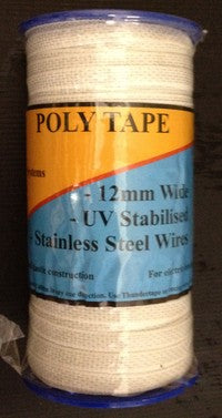 Poly Tape  200m No 40BW White