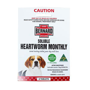 St Bernard Medium H/worm Tabs